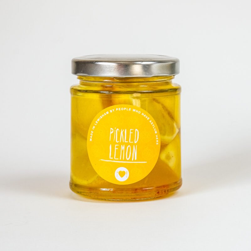 A jar of pickled lemons